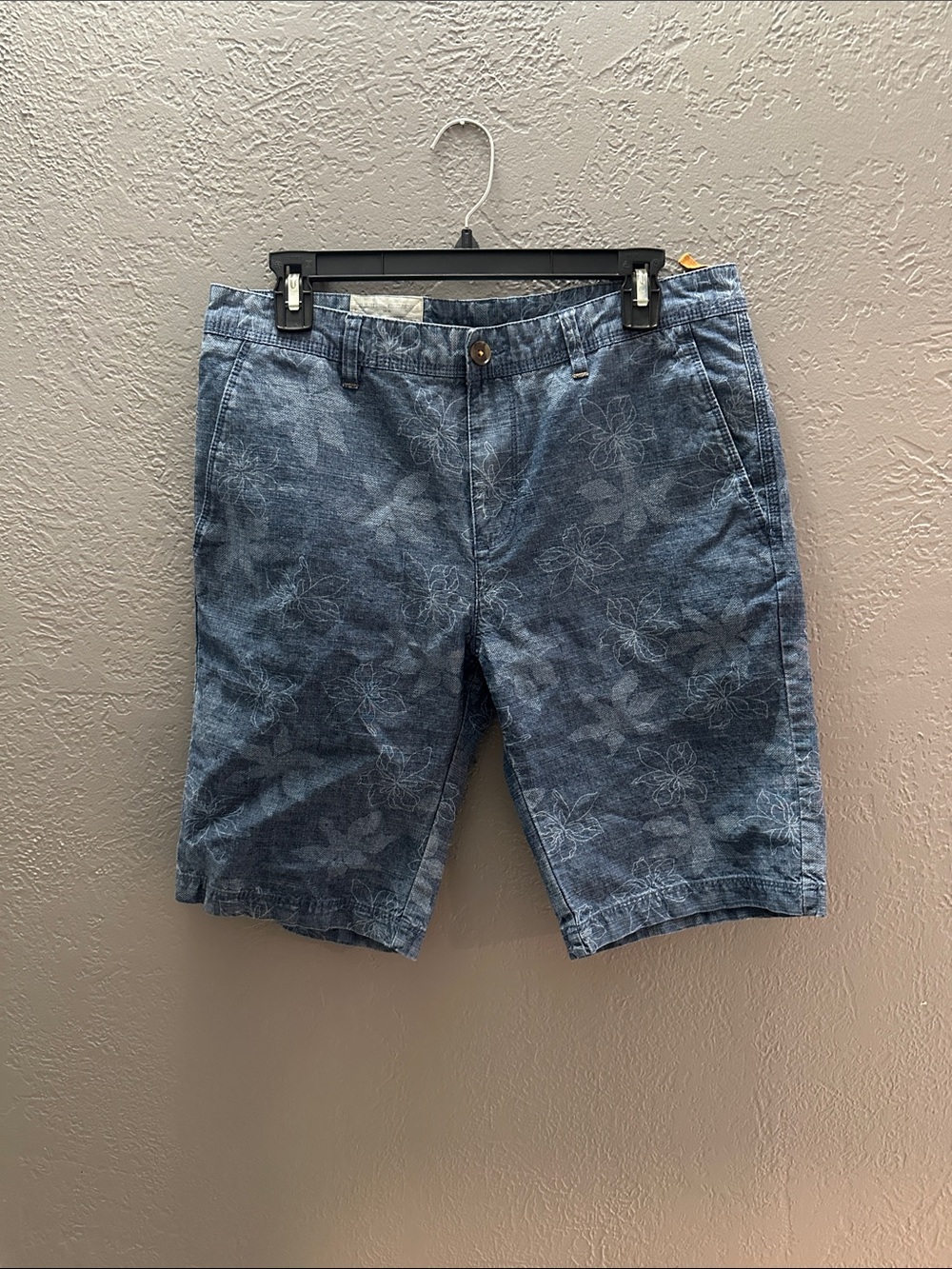 Men's Blue Floral Print Casual Shorts